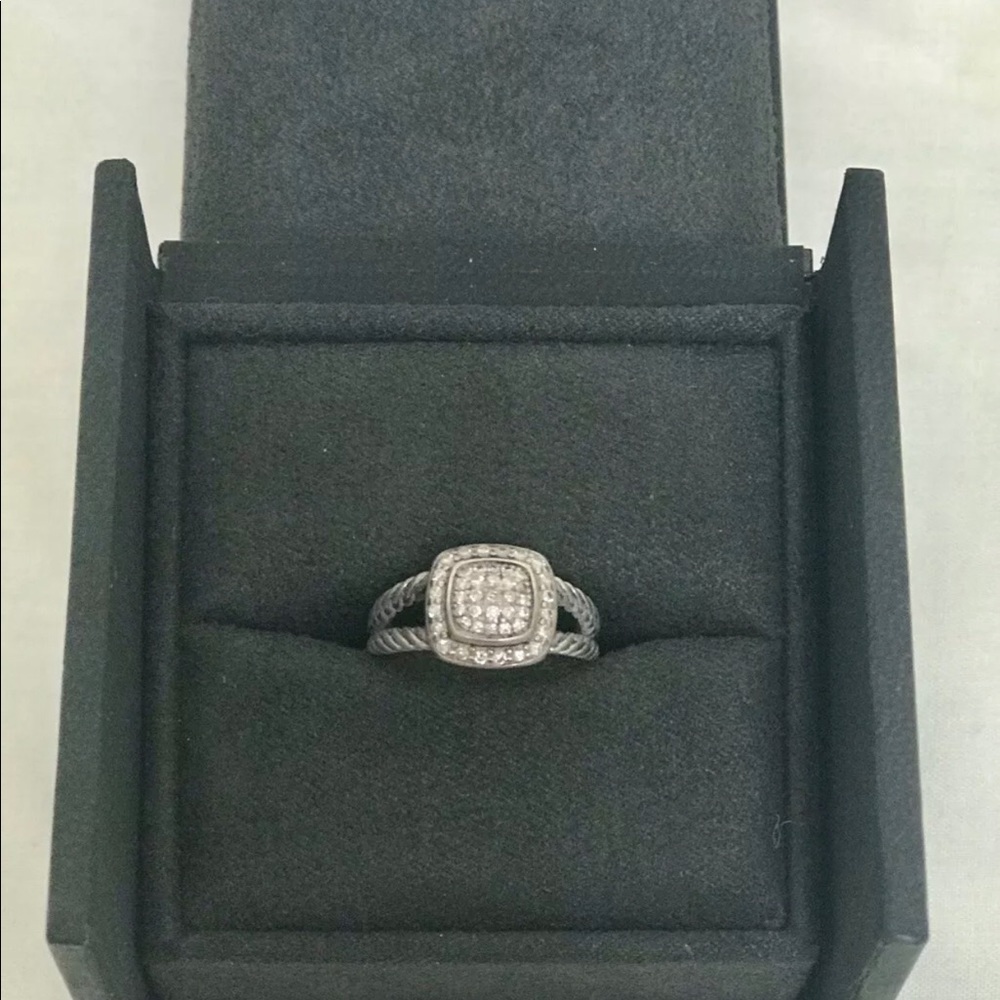 David Yurman Petite Albion Ring With Diamonds Sz 6